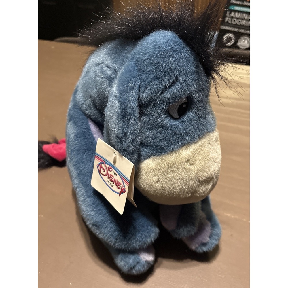 NWT Vintage 90s Disney Store Eeyore Plush 12" Stuffed Classic Detachable Tail